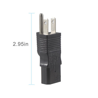 Адаптер штекера NEMA 5-15P на IEC320 C13, черный