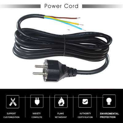 3pin H05vv-f 3g 0,75mm2 Vde Ac 3pin Снятый и консервированный кабель питания