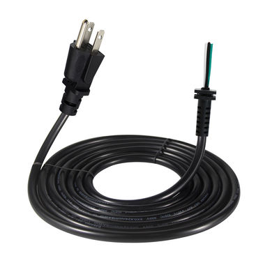 Открытый проводный разъем Северная Америка Канада Кабель питания 3Pin Nema 5 15P расширительный кабель
