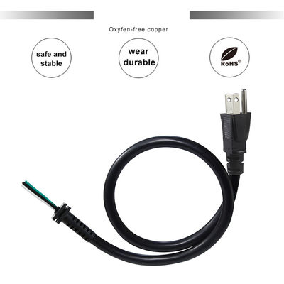 Открытый проводный разъем Северная Америка Канада Кабель питания 3Pin Nema 5 15P расширительный кабель