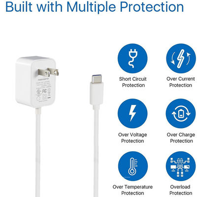 36 Вт Type C End Северная Америка 12 В USB-C зарядное устройство для быстрой зарядки 1,2 М длина и вход AC 100-240 В