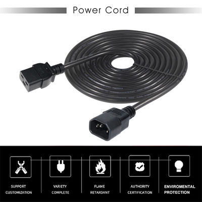 PDU UPS расширение IEC C14 Мужчина к IEC C19 Женщина питания кабеля 16A