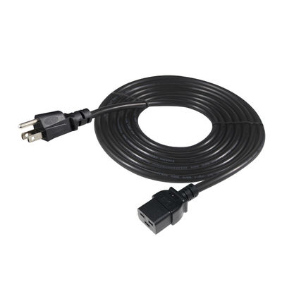 3 штифта Sjt с кабелем Sjtw Iec 320 C19 до Nema 5-15p 3 штифта Lock Ac расширение 5ft 6ft