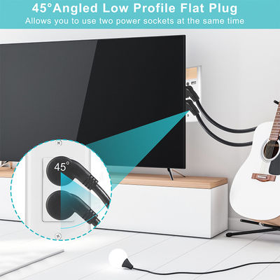 NEMA 5-15P 3Pin Plug IEC Power Cord с C13 прямоугольным котлом