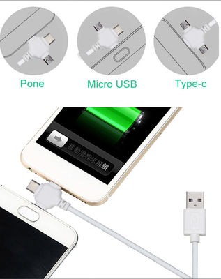 Сертифицированный CE 3-в-1 USB кабель зарядки с быстрой зарядкой 15 Вт