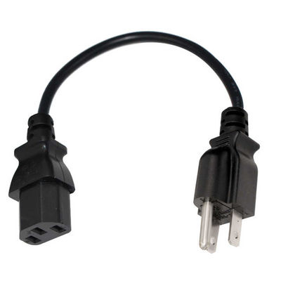 Универсальный NEMA 5-15P до IEC C13 Кабель питания 10A 250V UL Сертифицирован для компьютеров/серверов/медицинского оборудования