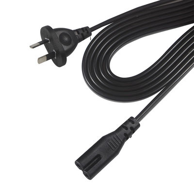 AU 2P Подключается к IEC C7 Power Cord SAA сертифицированный 250V 7.5A плоский кабель