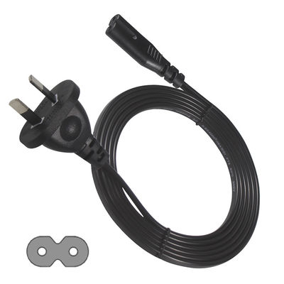 AU 2P Подключается к IEC C7 Power Cord SAA сертифицированный 250V 7.5A плоский кабель
