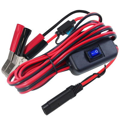 Sae зарядное проволока расширения кабеля с 12v на выключенный переключатель 14awg к аллигатору клип 2pin быстрые батареи аккумулятор зажимы