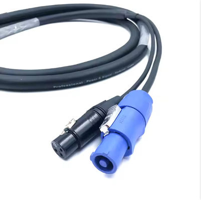3-прицепный XLR к Powercon True1 гибридный кабель 12A 250V