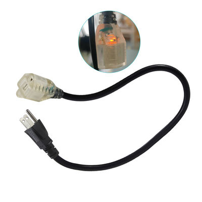 Шнур питания NEMA 5-15P to 5-15R 18AWG Черный 1.8M SVT SJT