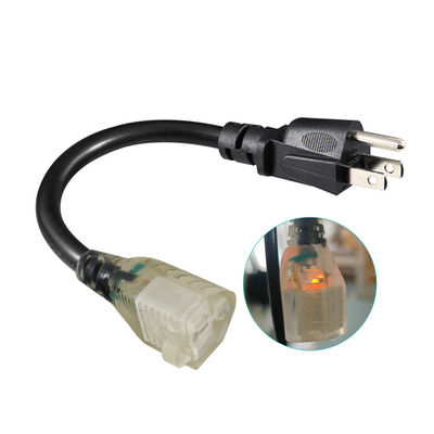 Шнур питания NEMA 5-15P to 5-15R 18AWG Черный 1.8M SVT SJT