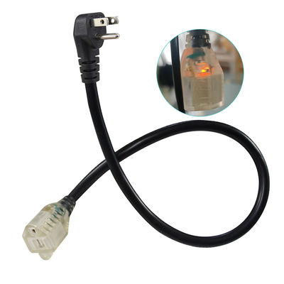 Шнур питания NEMA 5-15P to 5-15R 18AWG Черный 1.8M SVT SJT