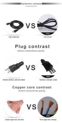 6-футовый NEMA 5-15P до 5-15R 3-проходный расширительный шнур 16AWG 125V