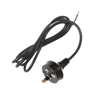 AU 2P / 3P до отрезанного 2C / 3C силового кабеля 1.2M Черный H05VV-F