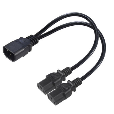 16AWG Heavy Duty C14 to 2xC13 Power Cord for Server/Industrial Equipment 300V 10A ROHS Certified 3 Prong Plug (Страничный провод для серверов/промышленного оборудования)