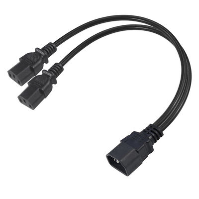 16AWG Heavy Duty C14 to 2xC13 Power Cord for Server/Industrial Equipment 300V 10A ROHS Certified 3 Prong Plug (Страничный провод для серверов/промышленного оборудования)