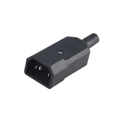 IEC 60320 C14 Коннектор питания 10A 250V V0 Огнеупорный