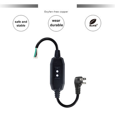 Электрический кабель промышленного класса 18AWG NEMA 5-15P с защитой RCD и голыми концами проводов для машин / бытовых приборов