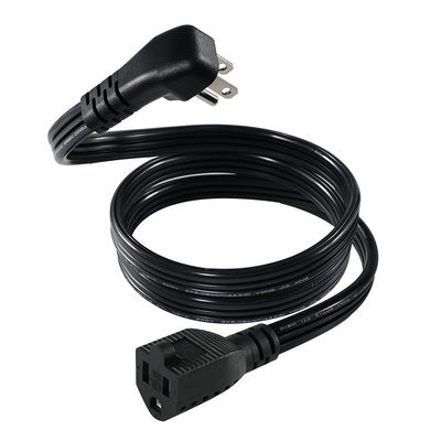 14 AWG SPT-3 Плоский проволочный электропровод NEMA 5-15P до 5-15R Прямая кнопка 15A 125V Гибкий кабель для промышленного / домашнего использования