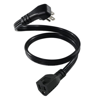 14 AWG SPT-3 Плоский проволочный электропровод NEMA 5-15P до 5-15R Прямая кнопка 15A 125V Гибкий кабель для промышленного / домашнего использования