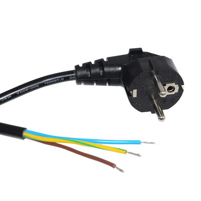 Европейский штепсель Schuko Open End Power Cord 10A 250V Голая медная проволока для промышленного/домашнего использования Соответствует требованиям CE RoHS