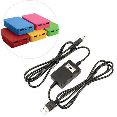 USB A Male to DC5.5*2.1mm Кабель 5V до 9V/12V для устройств питания с защитой от перегрузки