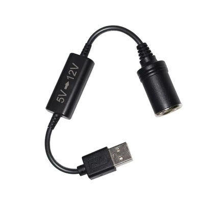 5V до 12V USB автомобильный адаптер кабель Step Up Converter кабель с розеткой для сигаретного зажигателя, для телефона GPS Dash Cam, 24W безопасное заряжение