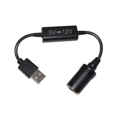 5V до 12V USB автомобильный адаптер кабель Step Up Converter кабель с розеткой для сигаретного зажигателя, для телефона GPS Dash Cam, 24W безопасное заряжение