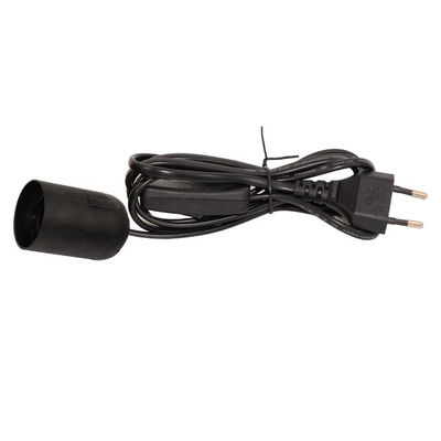 Прочный кабель EU Plug E27 Bulb Holder с 303 переключателем и двухконечным розеткой для внутреннего/внешнего освещения - сертифицированный CE (220-240В)