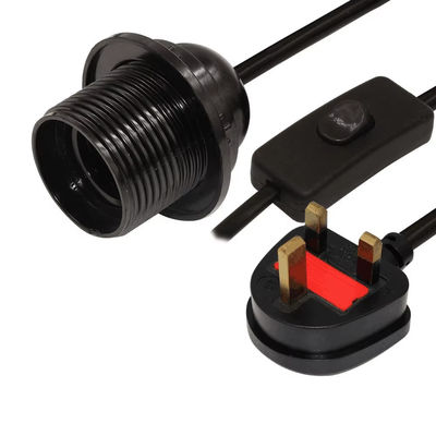 UK Plug E26 Bulb Socket Converter с переключателем 303 и разрешением 250 В для аксессуаров для внутреннего освещения