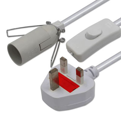 Кабель преобразователя розетки лампы E14 с UK Plug & 303 Switch, 250V 3A для старинных светильников