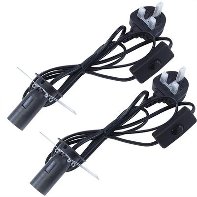 Кабель преобразователя розетки лампы E14 с UK Plug & 303 Switch, 250V 3A для старинных светильников