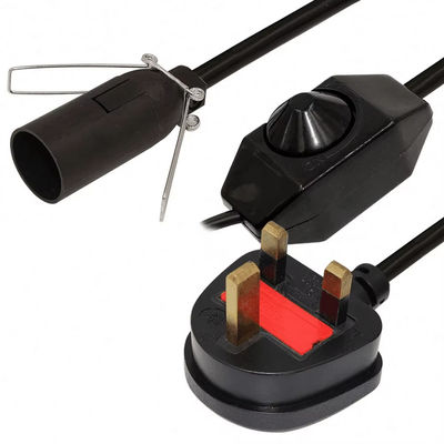 UK Plug E14 Adapter Cable с регулируемым переключателем диммера и сертификацией CE - BS1363 Standard Safety Lighting Accessories