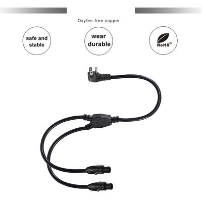 PowerCON Y разделительный кабель NEMA 5-15P для двойного PowerCON Out 1 мужчина на 2 женщины для освещения сцены и аудио оборудования