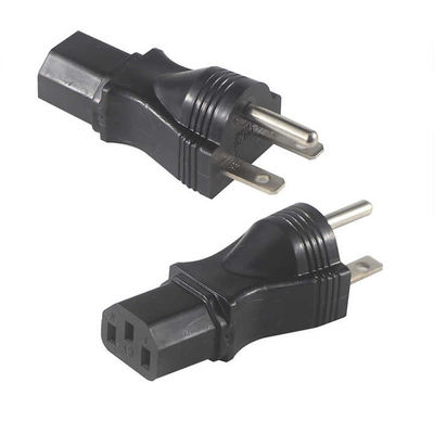 Промышленный класс NEMA 5-15P до IEC 320 C13 Вставка адаптера питания для серверной стойки / центра обработки данных с 125V 15A высоким током и огнестойким корпусом (соответствует стандарту UL)