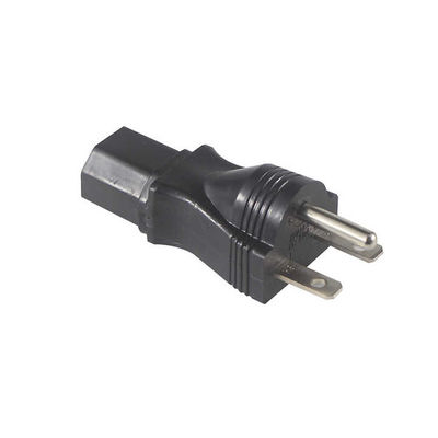 Промышленный класс NEMA 5-15P до IEC 320 C13 Вставка адаптера питания для серверной стойки / центра обработки данных с 125V 15A высоким током и огнестойким корпусом (соответствует стандарту UL)