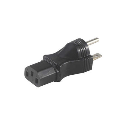 Промышленный класс NEMA 5-15P до IEC 320 C13 Вставка адаптера питания для серверной стойки / центра обработки данных с 125V 15A высоким током и огнестойким корпусом (соответствует стандарту UL)
