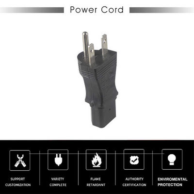 Адаптер питания NEMA 5-15P - IEC 320 C13, 125 В, 15 А, сертифицирован UL