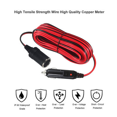 12V 24V автомобильный сигаретный зажигалка расширение кабеля мужчина к женщине