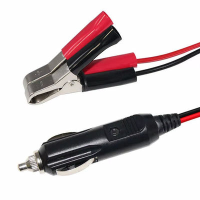 12V/24V Сигаретный зажигалка к зажимам аккумулятора Кабель адаптера для автомобильного аварийного питания Солнечное зарядное устройство 16AWG
