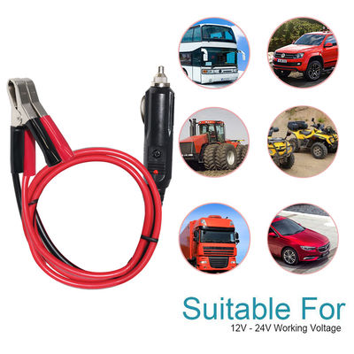 12V/24V Сигаретный зажигалка к зажимам аккумулятора Кабель адаптера для автомобильного аварийного питания Солнечное зарядное устройство 16AWG