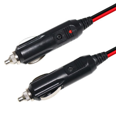 Кабель для зарядки автомобилей 12V для зарядки автомобилей 16AWG для быстрого зарядки и защиты от перегрузки (черный)