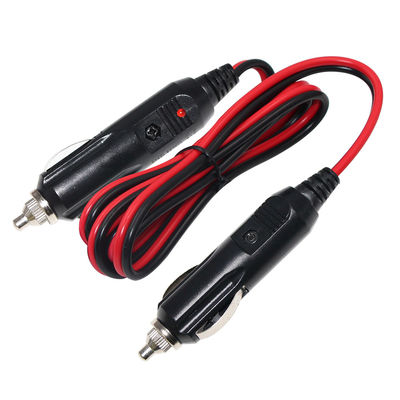 Кабель для зарядки автомобилей 12V для зарядки автомобилей 16AWG для быстрого зарядки и защиты от перегрузки (черный)