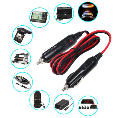 Кабель для зарядки автомобилей 12V для зарядки автомобилей 16AWG для быстрого зарядки и защиты от перегрузки (черный)