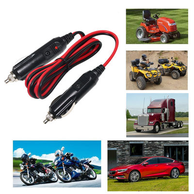 Кабель для зарядки автомобилей 12V для зарядки автомобилей 16AWG для быстрого зарядки и защиты от перегрузки (черный)