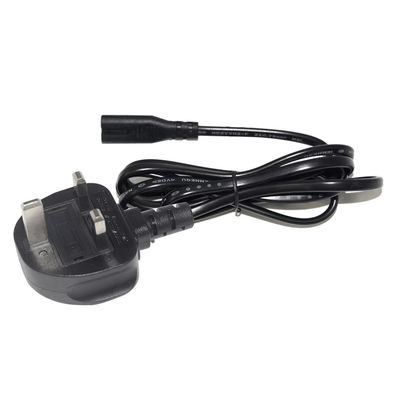 UK to C7 Power Cord Cable 1.5M 250V 2.5A 18AWG Гибкий ПВХ для Nintendo Switch / динамиков / адаптера питания для ноутбуков