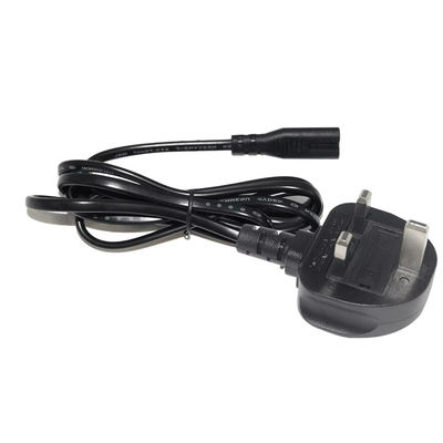 UK to C7 Power Cord Cable 1.5M 250V 2.5A 18AWG Гибкий ПВХ для Nintendo Switch / динамиков / адаптера питания для ноутбуков