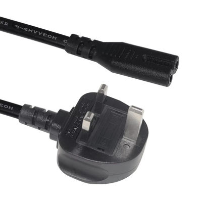 UK to C7 Power Cord Cable 1.5M 250V 2.5A 18AWG Гибкий ПВХ для Nintendo Switch / динамиков / адаптера питания для ноутбуков