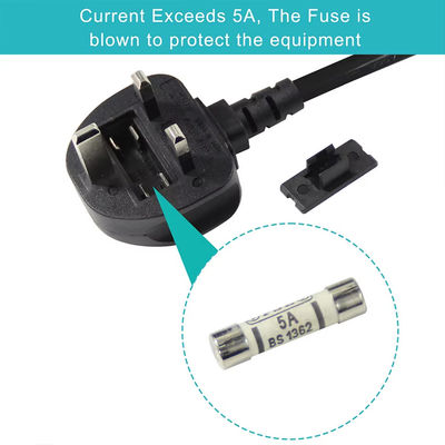 UK to C13 Power Cord 1.2M 250V 13A 16AWG Heavy Duty Cable для серверов / медицинского оборудования / PDU центра обработки данных (CE/BS1363/RoHS)